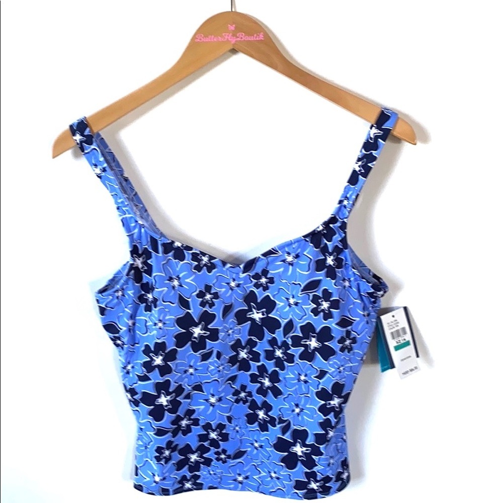 Jantzen Floral Tankini‎ Top ONLY, Size 16, NWT